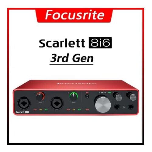 Updated Focusrite Scarlett 8i6 3rd Gen.audio Interface 8 In/6 Out External USB Recording Sound Card
