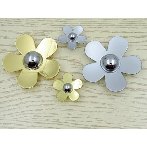 Flower Zinc Alloy Handle Modern Cabinet Children Pull
