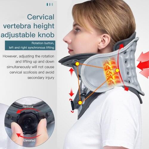 Relax Neck Support Collar Health Care Neck Traction Apparatus Device Relax Neck Braces Assistance for Rehabilitation Inflatable