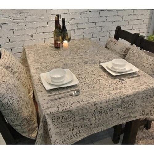 Tablecloth Table Cloth Mat Cover Cotton&Hamp Linen Cace Letter Design Freeshipping Wholesale
