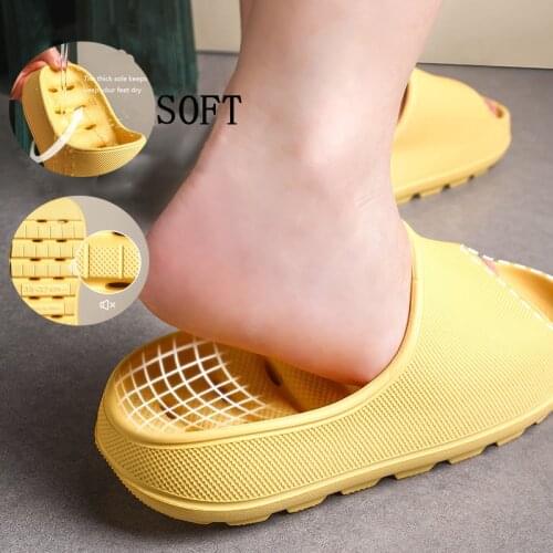Slippers Ladies Thick Bottom Slipper 2021 Organizer Women Man Indoor Bathroom Anti-slip Soft Deodorant Silent Shower Slippers