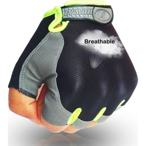 Bicycle Anti Slip Cycling Half Gloves Summer Breathable Soft Finger Outdoor Washable Sport Fitness motorcycle Training Men Women