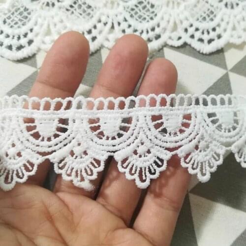 1Yard Embroidery Lace Fabric Appliques Lace 3.5cm 5cm Guipure Lace Sewing Clothing Collar For Wedding Ribbon Wedding Dresses LW2