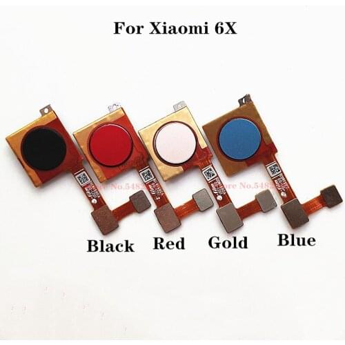 100% Original For Xiaomi mi 6X MI6X M6X Home Button Fingerprint Sensor Scanner Return Unlock Key Flex Cable Replacement Parts