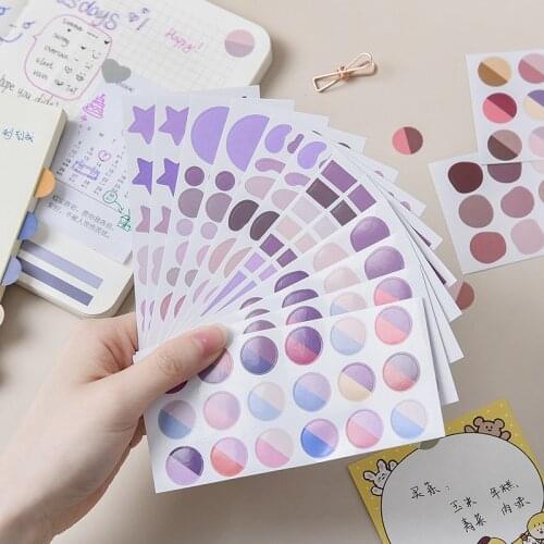 12 Sheets Colour Mood Cartoon Collage Cute Stickers Diary Album Scrapbooking Decoration Notes Seal Sticker