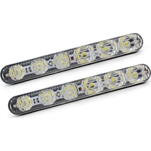 2Pcs/set LED Auto Daytime Running Light 6SMD Hight Power LED Universal Car DRL Auto Lamp DRL Auxiliary Light with Driver