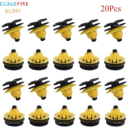 CloudFireGlory 20Pcs Automobile Side Skirts Sill Mouldings Rocker Panel Cover Trim Clips Nylon 30624192 For Volvo S60 V60 11-18