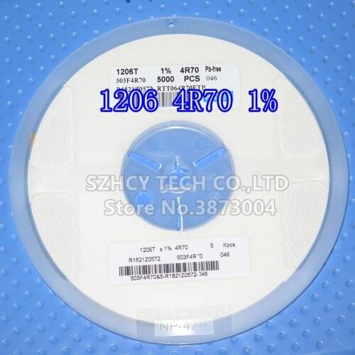 5000Pcs 1206 4.7R 4R70 1% RTT064R70FTP New and origianl