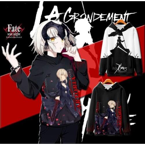 Anime Fate Grand Order Joan of Arc Saber Hoodie Clothing Fashion Men Women Coat Jacket Cosplay Sweatshirts