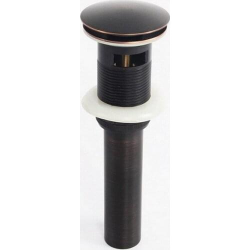 Black Oil Rubbed Brass Large Round Cap Pop Up Bathroom Sink Basin Waste / Drain With Overflow Bathroom Accessory msd021