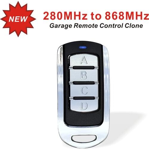 For 280 - 868 MHz Garage door Remote control duplicator 433.92MHz 868.3MHz Gate door opener Fixed rolling code remote control