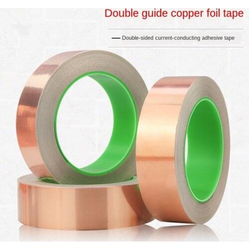 Double Sided Conduct Copper Foil Tape Single Side Tape Mask Electromagnetic Shielding Double Side Conductive Copper Foil Tape