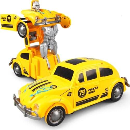 Electronic Deformation Robot Car Cool Lighting Transformation Robot Music Toys Kids Children Birthday Gift