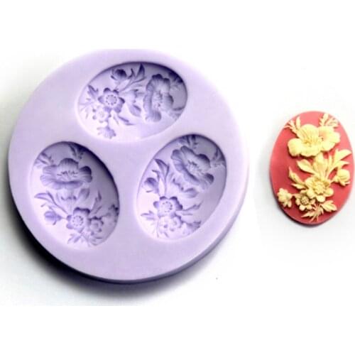 F079 Flower Silicone Fondant Mold Gum Paste Cake Decorating cake topper Mould