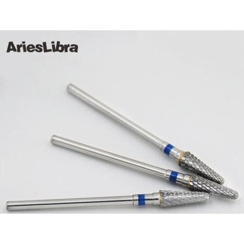 AriesLibra Carbide Alloy Nail Art Drill Bits Milling Cutter Nail Art Grinding Polish Nail Drill Bit Accessory Pedicure drill bit