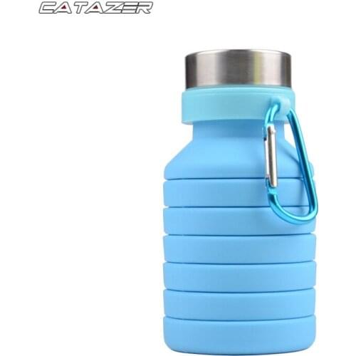550ml Silica Creative Foldable Water Bottle Travel Mountaineering Portable Cycling Cup Bike Water Cup Folding Water Bottle