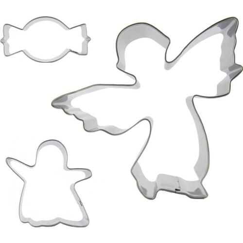 Mini candy, Ghost, Fairy Dragonfly shaped 3 piece biscuit cutting molds, baking tools, cake decorating soft candy tools