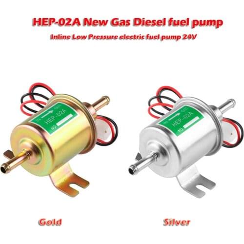 Brand New 24V Electric Fuel Pump Engines Low Pressure HEP-02A car Accessories Gas Diesel Fuel Pump Inline Jly19