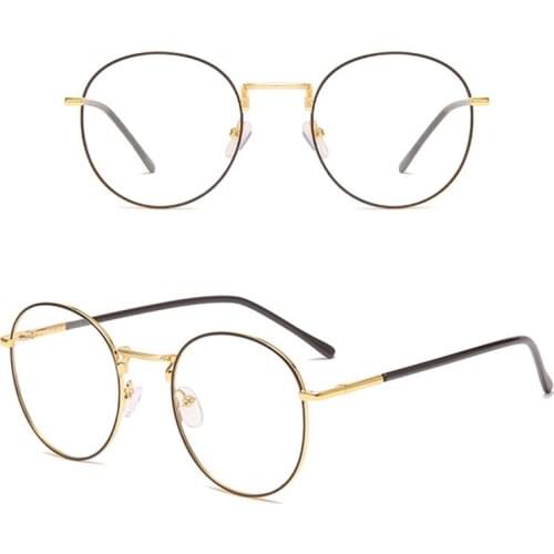 Blue Light Blocking Glasses Cute Anti Eye Strain Fashion Metal Frame Glasses For Reading Play Computer LL@17