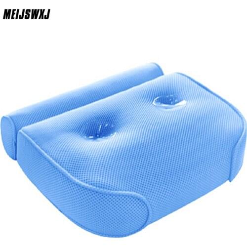 2017 Bathtub Cushions Pillow 3D Tub With Sucker Anti-Skid Bathing Cushions Bath Pillows Non-Slip Type Bathroom Products