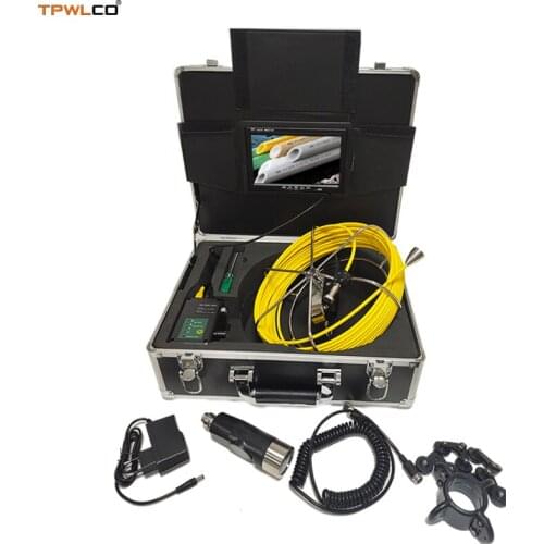Drain Industrial Pipe Underwater Camera System With 7inch Screen 42mm Dual Len Surveillance Camera 20m Cable