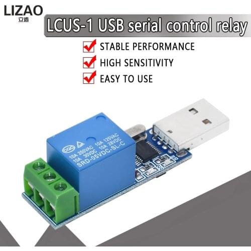 LCUS-1 type USB Relay Module Electronic Converter PCB USB Intelligent Control Switch