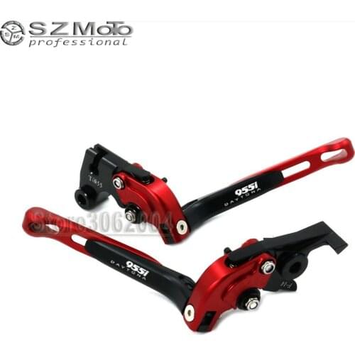 For TRIUMPH DAYTONA955i DAYTONA 955i 1997-2003 2002 Motorcycle Folding Extendable Adjustable Brakes Clutch Levers With LOGO CNC