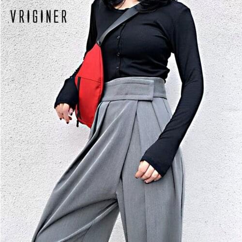 Vriginer Women's Trousers Harem Pants