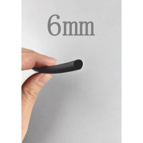 1 Meter/lot 2:1 Black 6mm Diameter Heat Shrink