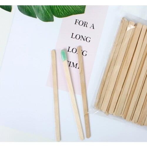 10Pcs Disposable Wooden Waxing Stick Wax Bean Wiping Wax Tool Hair Removal Beauty Body Beauty Tool Tongue Depressor