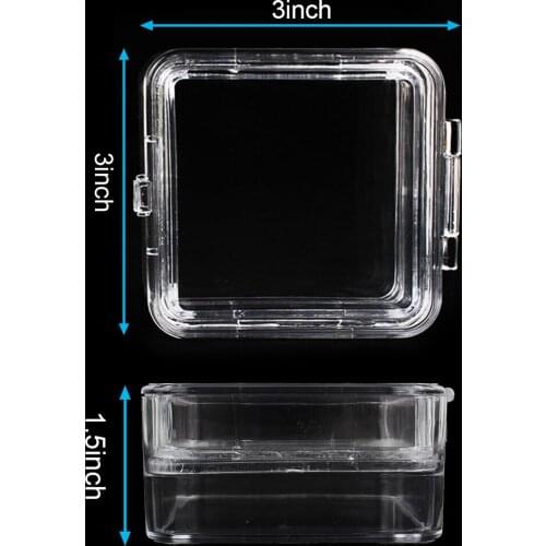 100 Count 3inch Larger Denture Case,Clear Pillow Crown Box High Quality Transparent Membrane Film Tooth Box Jewelry Organizer