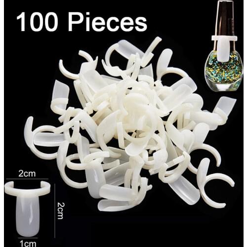 100Pieces/lot Nail Polish UV Gel Color Swatch Pops Display Card Natural Nail Art Ring Style Nail Chart Tips Full Nails