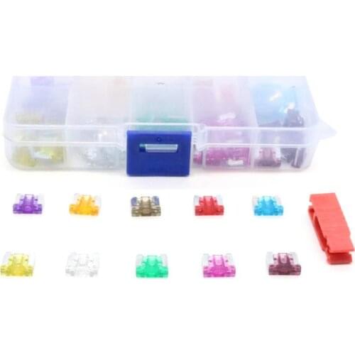 100PCS Micro Mini Small Blade Fuse Auto Car Truck Motorcycle SUV FUSES 2A 3A 5A 7.5A 10A 15A 20A 25A 30A 35A 40A With Extractor