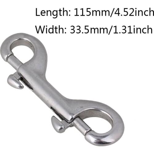 2pcs 304 Stainless Steel Metal Buckles Swivel Clasps Belt Hook Ring Snap for Rope Straps Chain Cable Boat Line Rigging Leashes