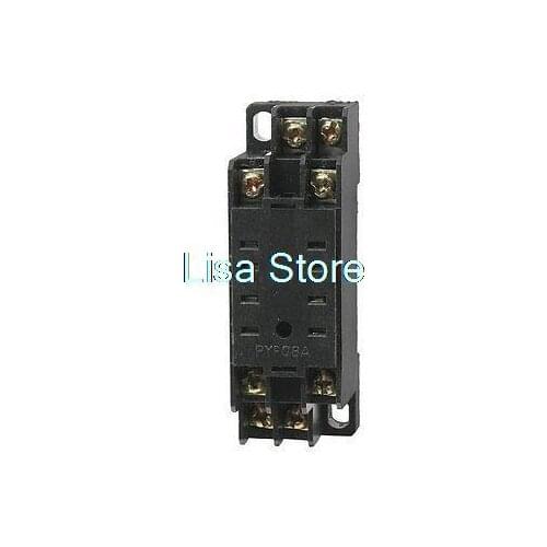 35mm DIN Rail 8 Screw Terminals 8P Power Relay Socket Base PYF08A for HH52P
