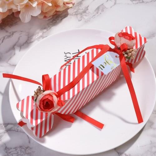 50pcs/lot Pink gift box baby shower candy box romantic wedding box packaging boxes paper bags for gifts Event Party Supplies