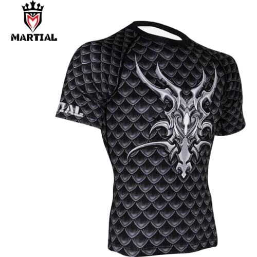 Martial :The Guardian of Dargon shirts bjj rashguards gym shirt men sublimation jersey