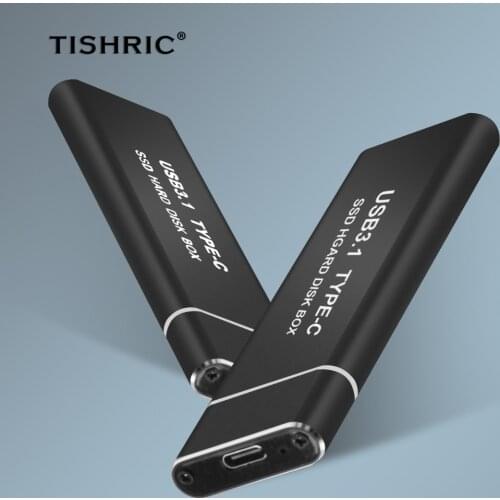 TISHRIC HDD Box 10GB Hard Disk Case External HDD Case Suitable for NGFF/NVME M.2 Hard Drive type-c Adapter USB 3.0 SSD Box