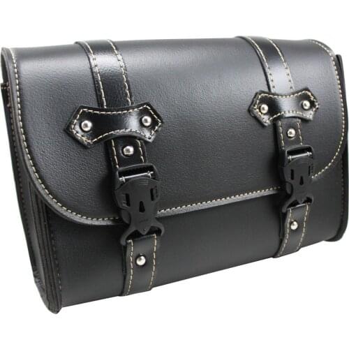 Black Motorbike Tool Bag Toolbag Cruiser Chopper Cafe Racer Old School Bobber XL