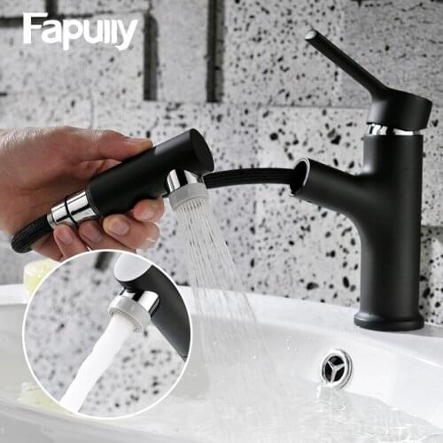 Fapully Pull-out Bath Mixers With Shower Head