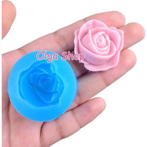 HYL385 26.4mm Flower Silicone Mold Fondant Cake Decoration Candy Resin Clay Earrings Necklace Craft Soap Candle FOOD SAFE