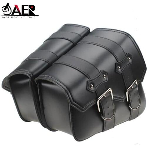 JAER Universal Motorcycle Saddle bag Side Storage Tool Pouches Bag for Harley Sportster XL883 XL1200