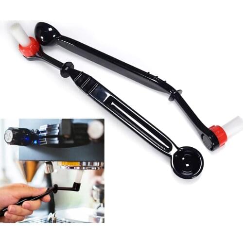 2 In 1 Coffee Machine Brush Nylon Espresso Coffee Grinder Brushes Coffee Spoon Machine Group Head Kitchen Tools