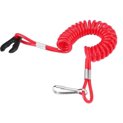 Red Outboard Motor Boat Emergency Stop Switch Key Lanyard Rope Clip Hook For Yamaha All Series Motorboat And Outboard Motors