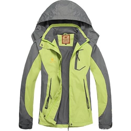 Womens Hooded Jacket Camping Outdoor Mountaineering Clothing Large Size Thin Section Waterproof And Windproof