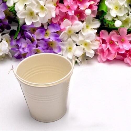 Mini Metal Bucket Candy Box Buckets Wedding Party Souvenirs Gift Pails Tinplate Chocolate Box Flower Pot
