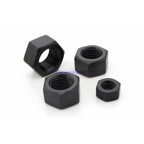Metric Thread DIN934 M2 M2.5 M3 M4 M5 M6 M8 M10 M12 Black Grade 8.8 Carbon Steel Hex Nut Hexagon Nut Screw Nut A2 Brand New