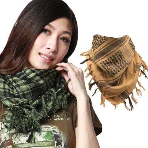 Fashion Men Outdoor Sport Hiking Square Shawls Scarves Warm Windproof Keffiyeh Cotton Arabic Bandanas Neck Tube Headband Unisex
