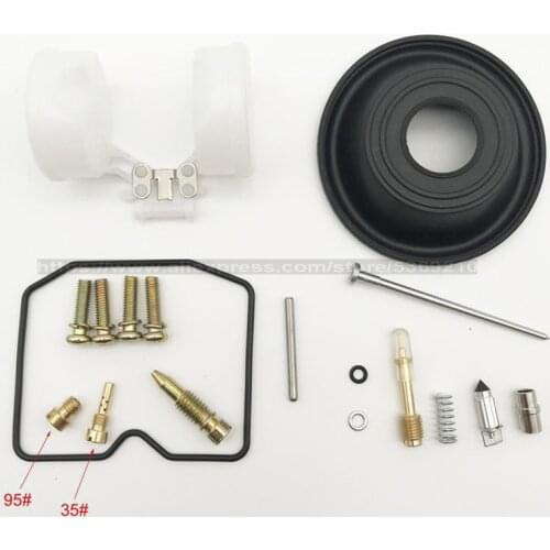 For Kawasaki EL250 EL ZL 250 Eliminator Carburetor Repair Kit Vacuum Diaphragm Float Needle Valve Pilot Screw Gasket Rebuild