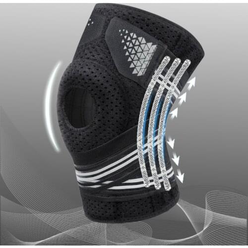 6 Springs Knee Pads Support Braces Protector Meniscus Knee Sleeve for Running Fitness Squat Arthritis Pain Medical Kneepad 1PCS